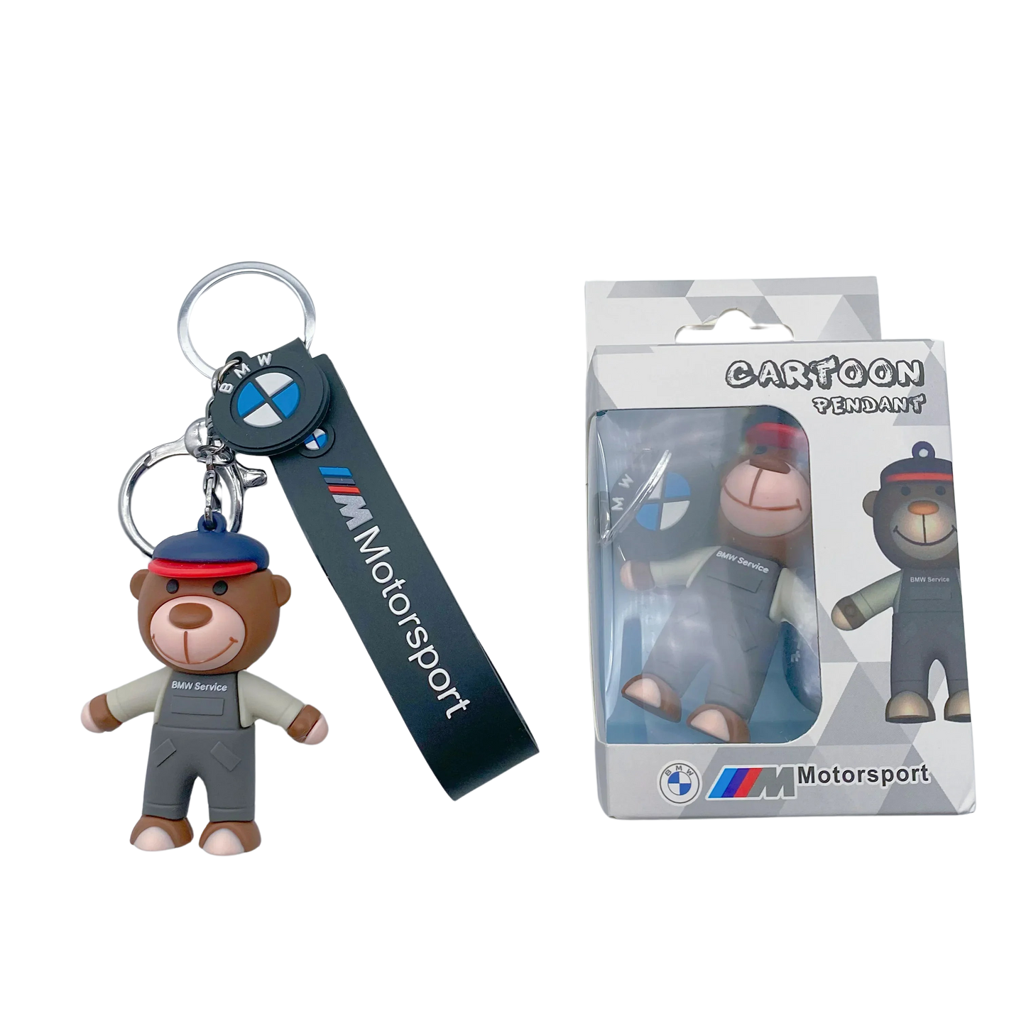 Aranyos Cartoon Bear szilikon kulcstartó készlet