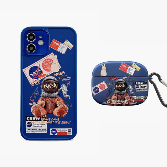 Teléfono Astronauta Azul Limitado & Estuche para AirPods | Paquete de 2