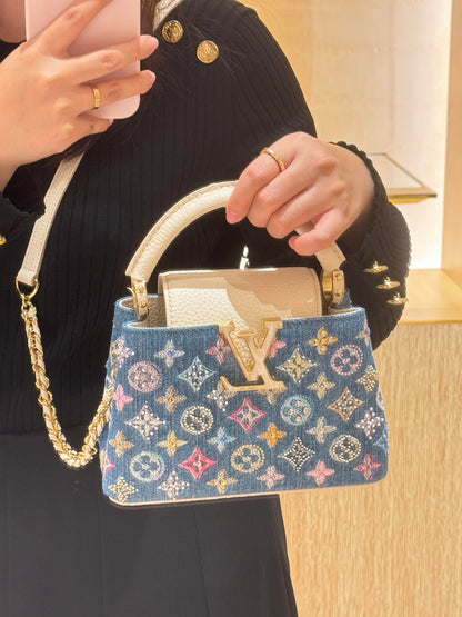 Luxus farmer díszítésű Capucines minitáska