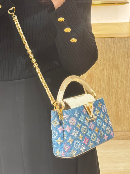 Luxus farmer díszítésű Capucines minitáska