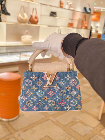 Luxus farmer díszítésű Capucines minitáska