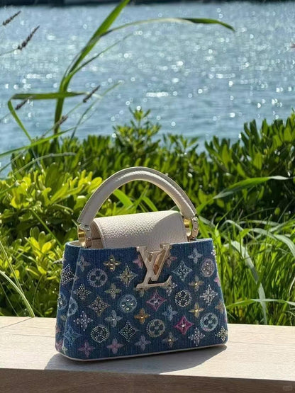 Luxus farmer díszítésű Capucines minitáska