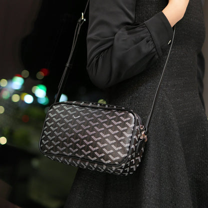 Elegante bolsa crossbody com monograma – luxo mínimo para os momentos do dia a dia