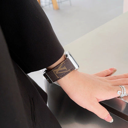 Luxuriöses Armband für die Apple Watch in Braun