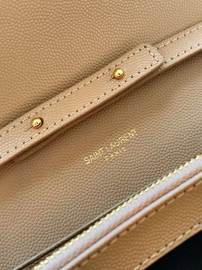 YL- محفظة على شكل سلسلة على شكل ظرف من جلد الحمل