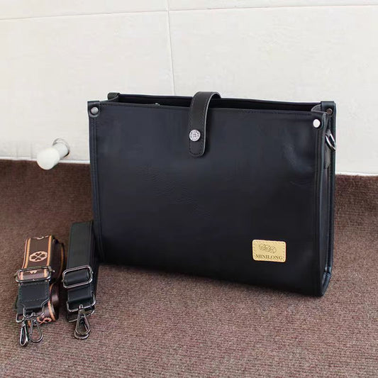 Luksus crossbody taske i læder