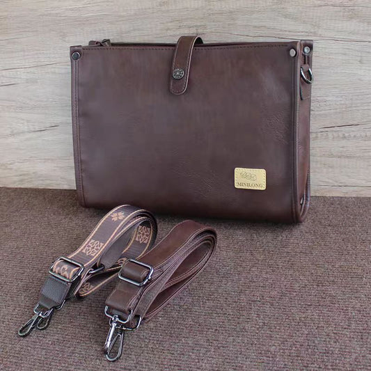 Luksus crossbody taske i læder