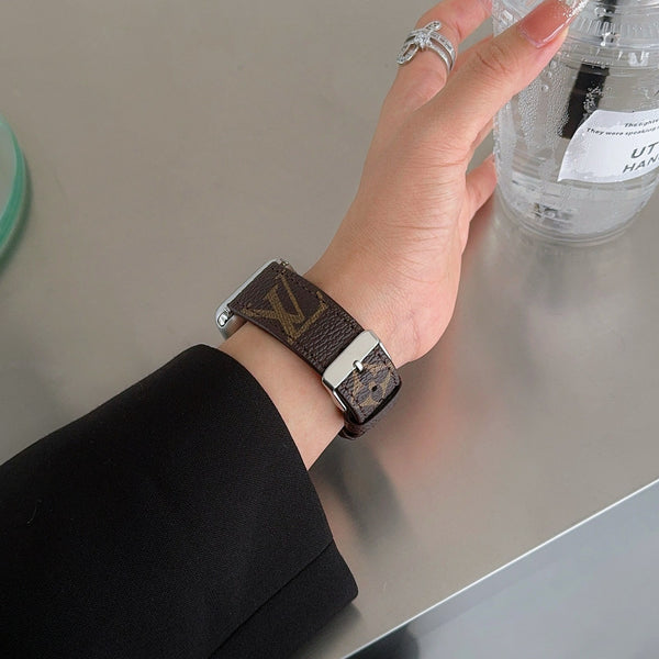 Luxuriöses Armband für die Apple Watch in Braun