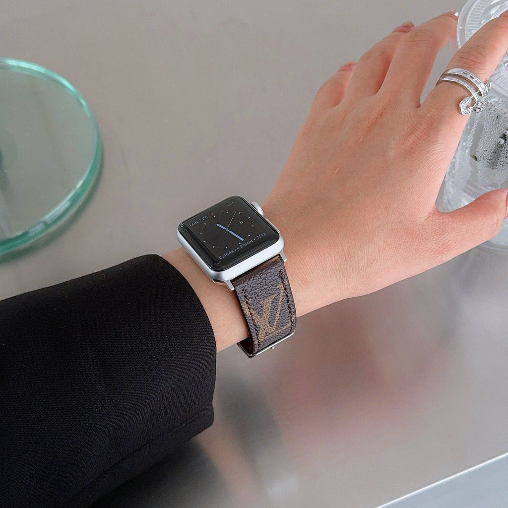 Luxuriöses Armband für die Apple Watch in Braun