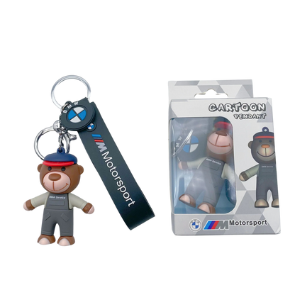 Aranyos Cartoon Bear szilikon kulcstartó készlet