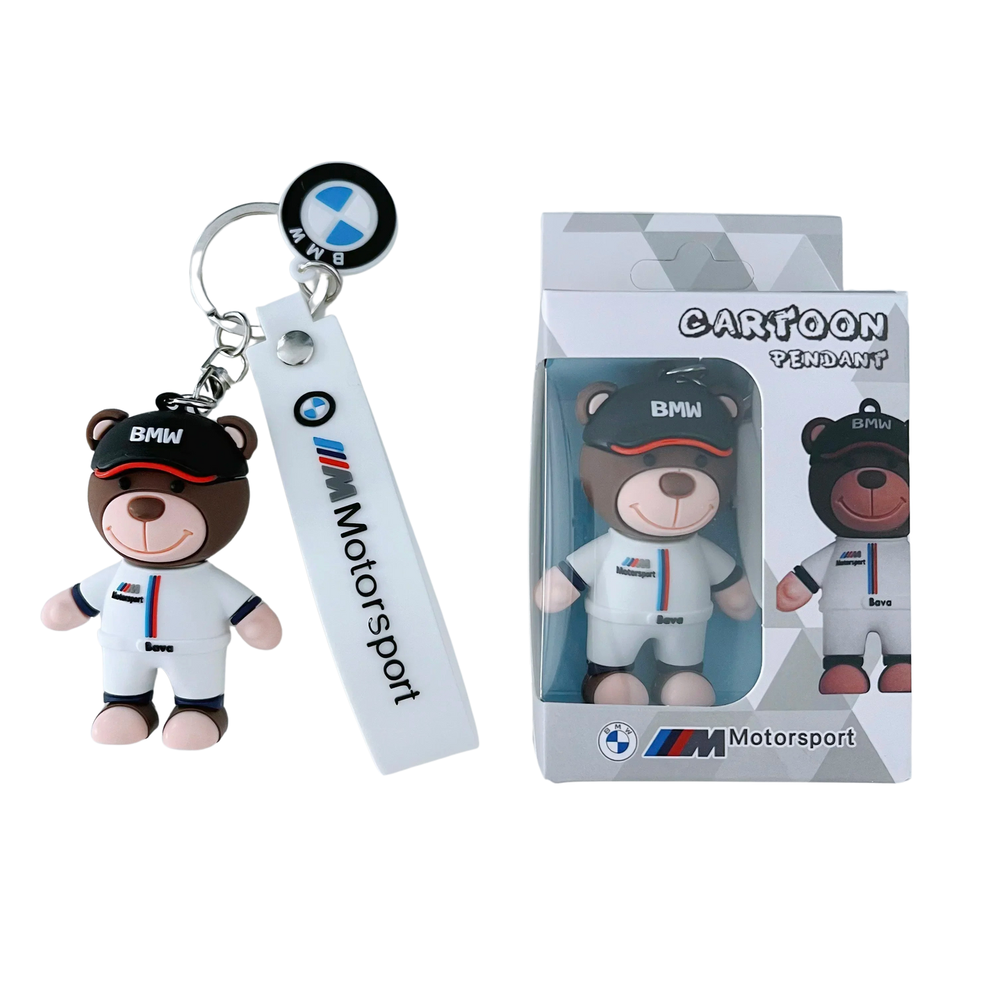 Aranyos Cartoon Bear szilikon kulcstartó készlet