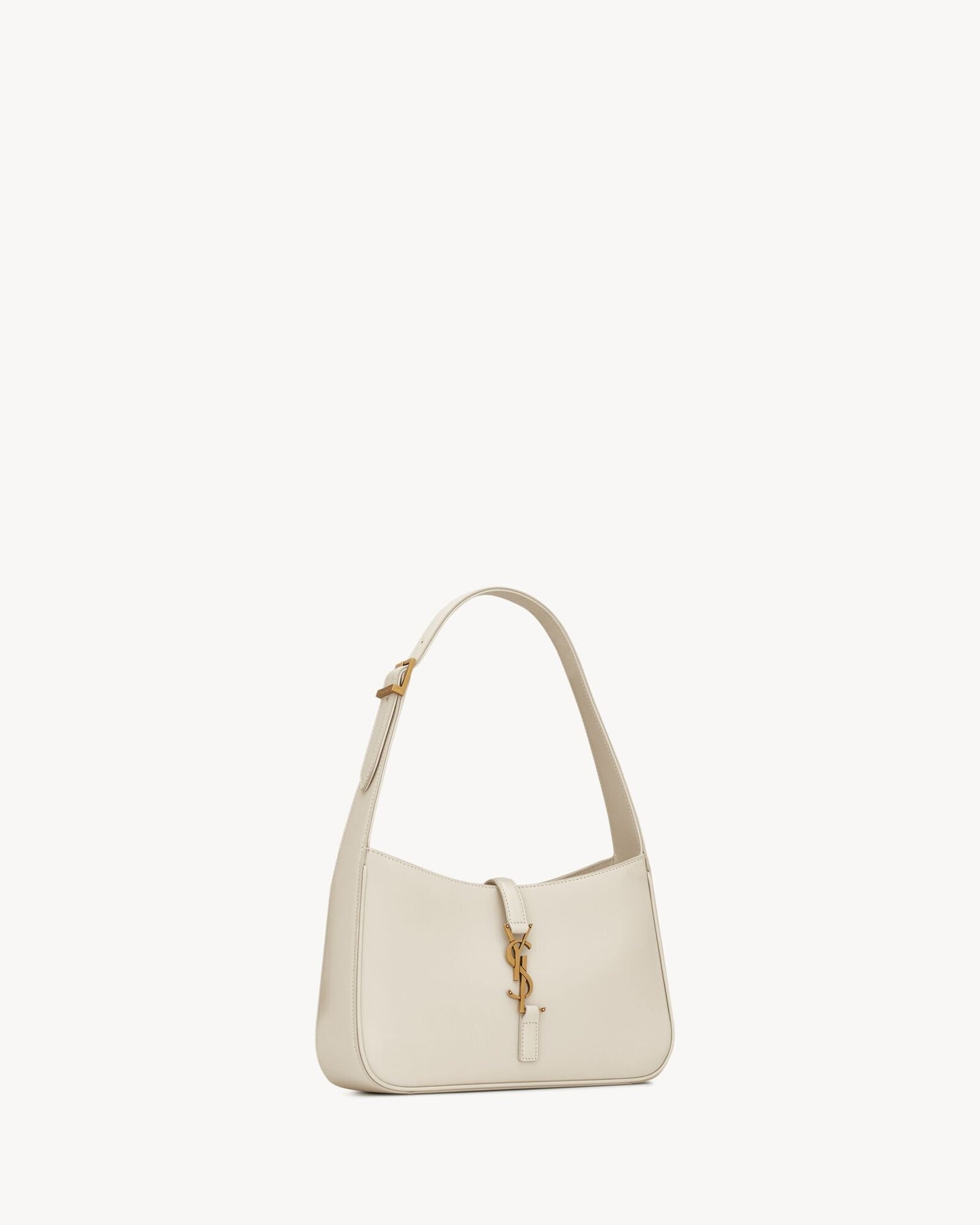 Saint Laurent Le 5 à 7 Patent Leather Hobo – Burgundy Elegance