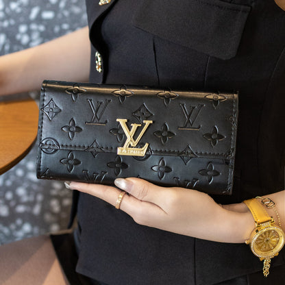 Klassinen kohokuvioitu naisten ylellinen käsilaukku