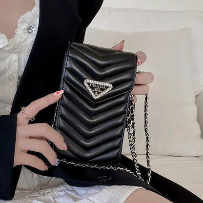 크로스바디 가죽 휴대폰 가방