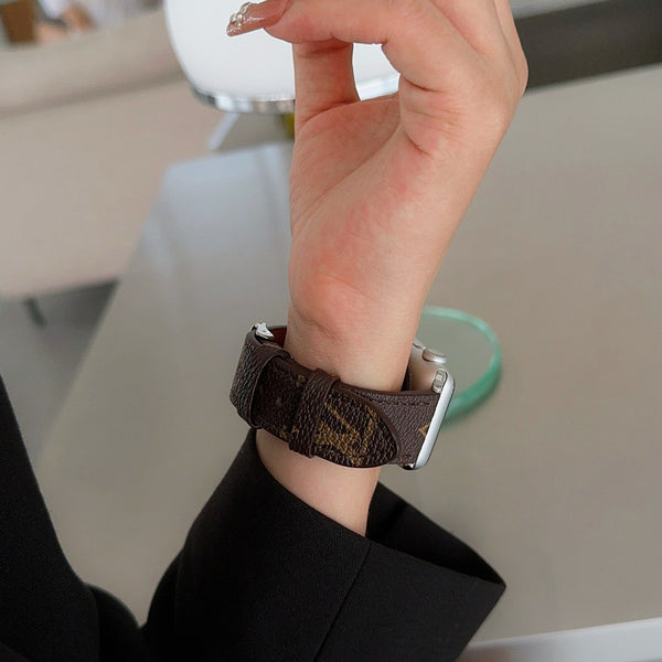 Luxuriöses Armband für die Apple Watch in Braun