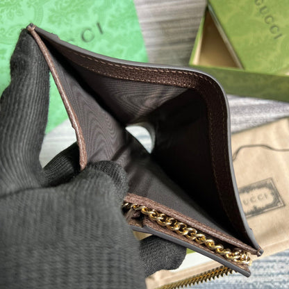 Ophidia GG-Kartenetui-Geldbörse Supreme Canvas Beige für Damen‎ 4,3 Zoll/11 cm 523155 96IWG 8745