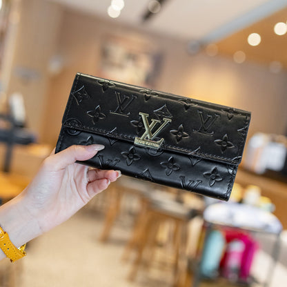 Klassinen kohokuvioitu naisten ylellinen käsilaukku