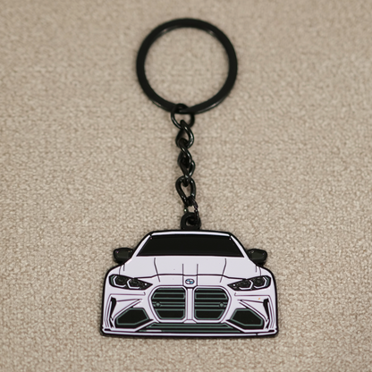 Multi-farve bil-formet metal nøglering