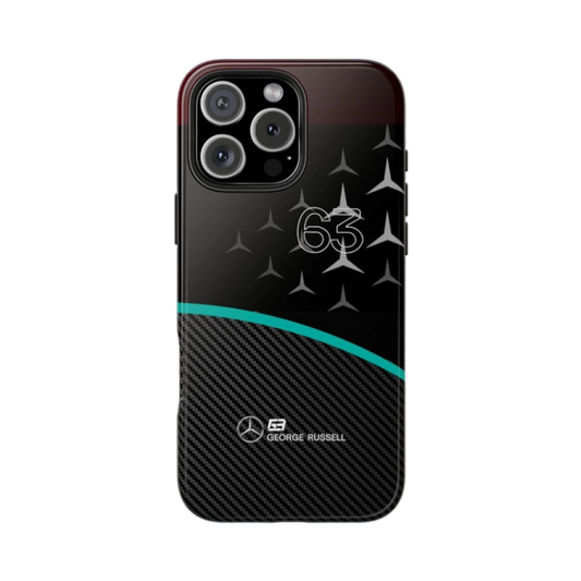 Die ultimative Mercedes F1 Russell 63 Carbonfaser-Handyhülle für das iPhone