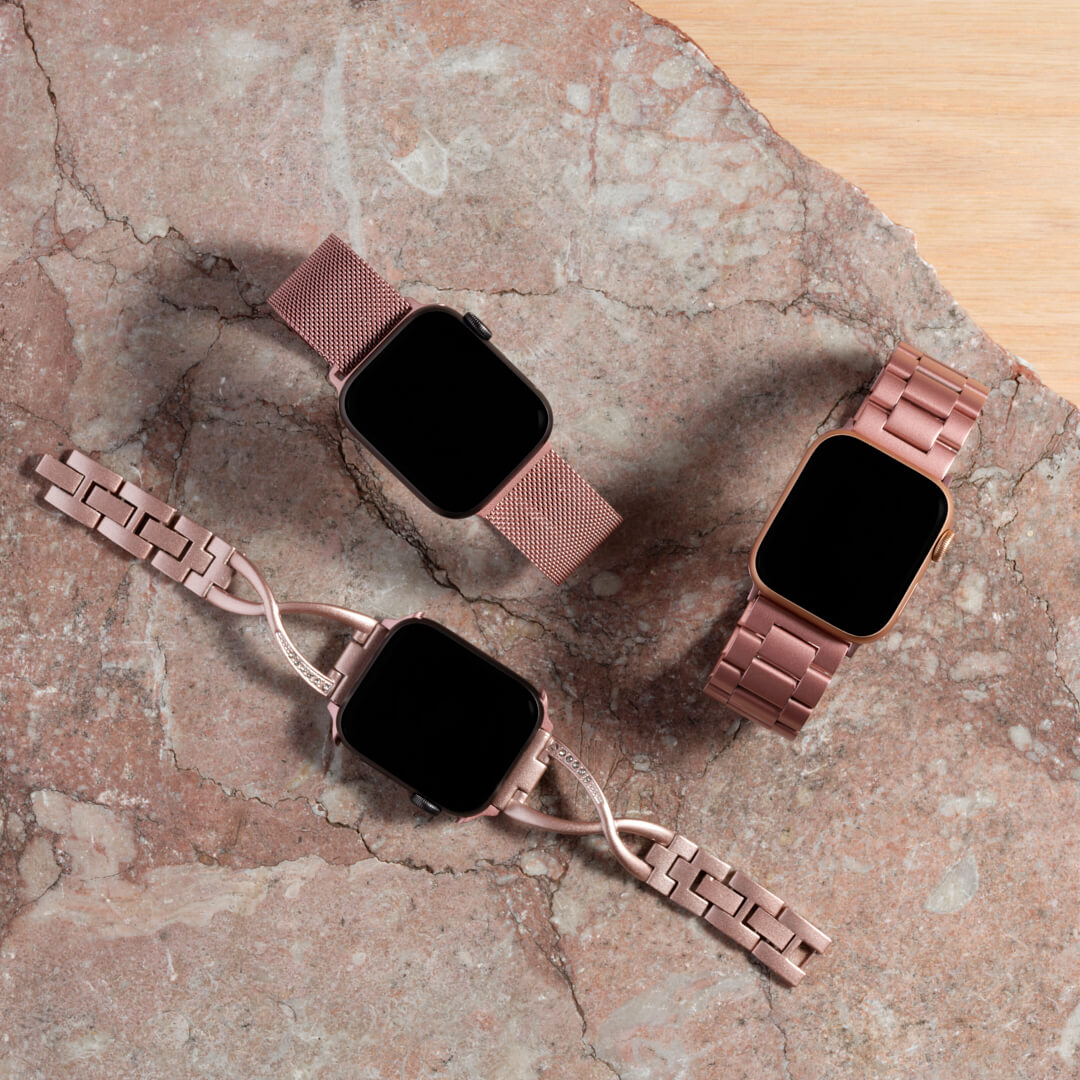 ミラネーゼ ループ Apple Watch バンド - ローズゴールド