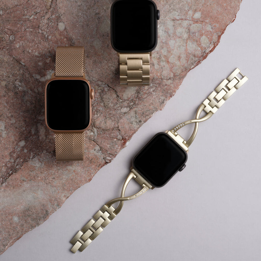 Milanese Loop Apple Watch Band - Vintage Gold