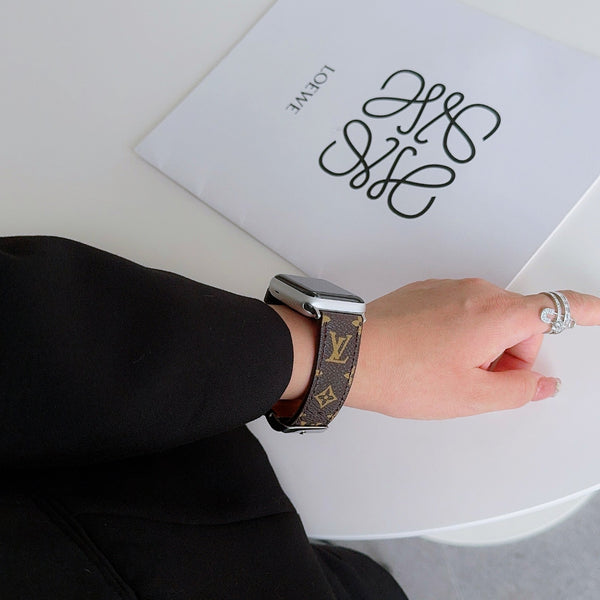 Luxuriöses Armband für die Apple Watch in Braun