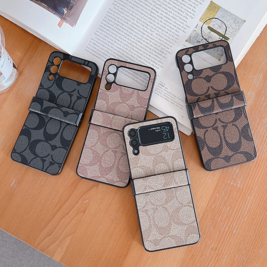 Coach Z フリップ/Z フォールド サムスン 携帯電話ケース フィンガー ストラップ付き