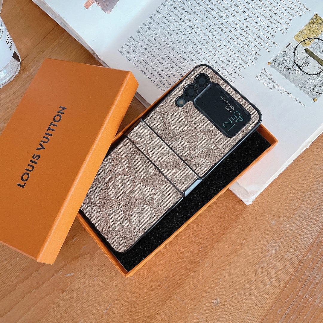 Coach Z フリップ/Z フォールド サムスン 携帯電話ケース フィンガー ストラップ付き