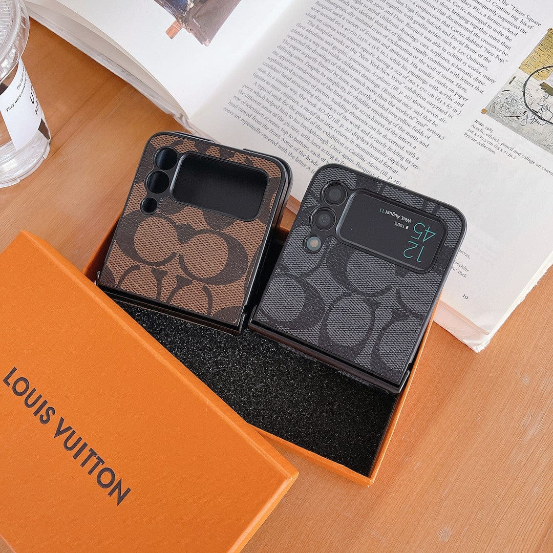 Coach Z フリップ/Z フォールド サムスン 携帯電話ケース フィンガー ストラップ付き