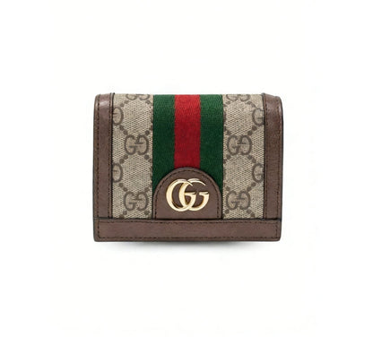 Ophidia GG-Kartenetui-Geldbörse Supreme Canvas Beige für Damen‎ 4,3 Zoll/11 cm 523155 96IWG 8745