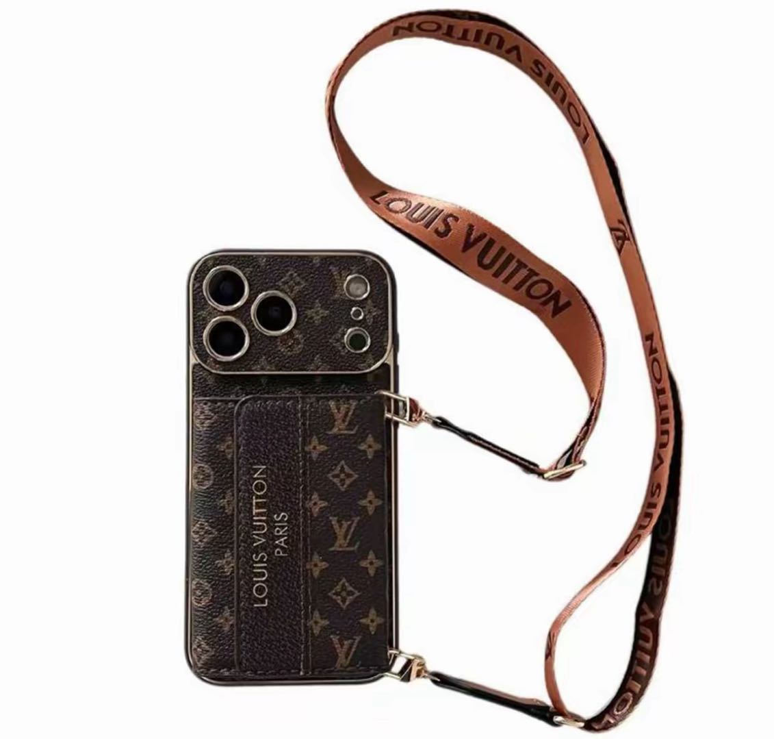 Lyxigt och snyggt iPhone-skal med korthållare & Rem