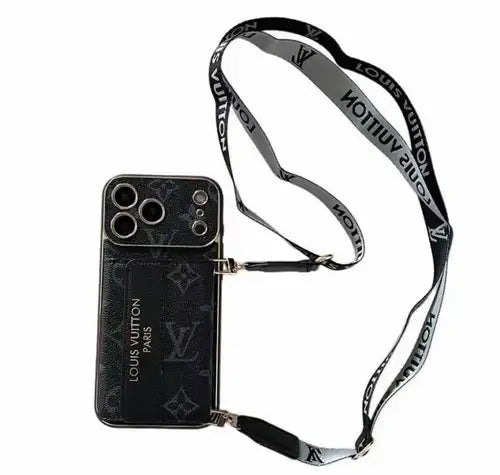 Lyxigt och snyggt iPhone-skal med korthållare & Rem