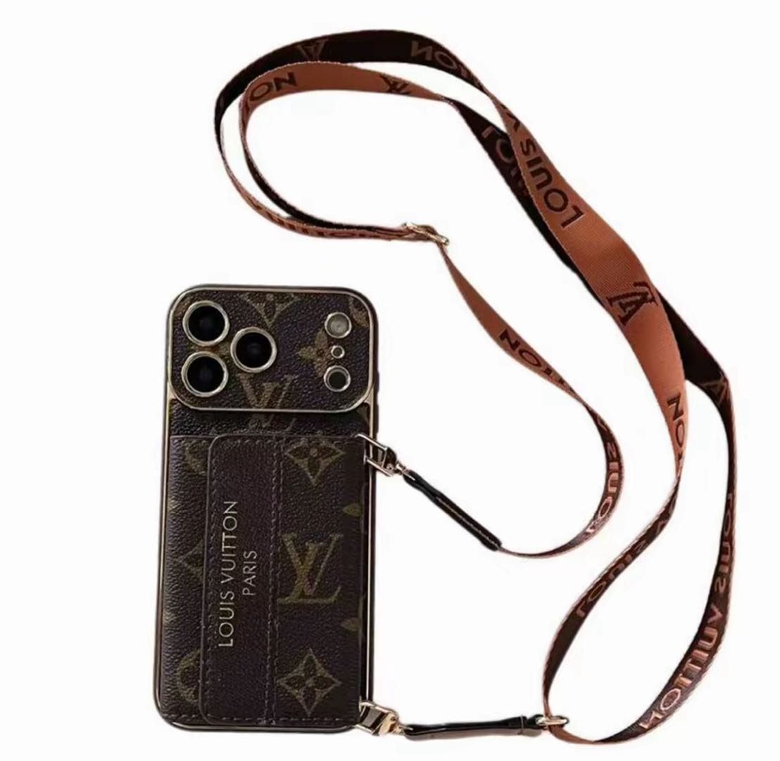 Lyxigt och snyggt iPhone-skal med korthållare & Rem