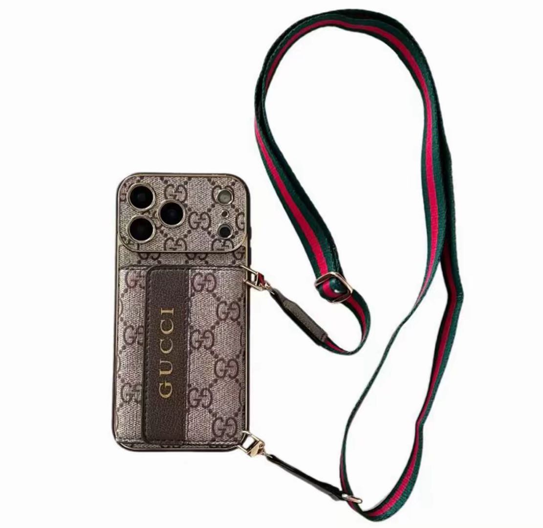 Lyxigt och snyggt iPhone-skal med korthållare & Rem