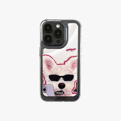 Étui iPhone miroir | Retardateur pour couples de chiens (achetez-en 2 et obtenez 50 % de réduction sur un)