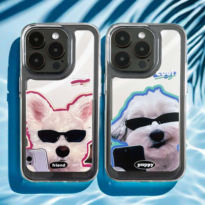 Étui iPhone miroir | Retardateur pour couples de chiens (achetez-en 2 et obtenez 50 % de réduction sur un)